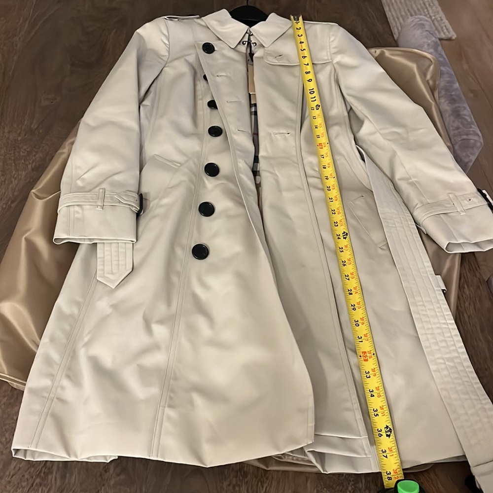 Burberry heritage Chelsea trench long stone US sz 6 - Picture 8 of 16